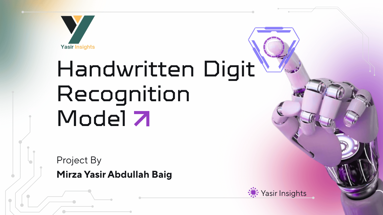 Handwritten Digit Recognition Model By Mirza Yasir Abdullah Baig